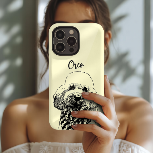 Custom Pet Photo Phone Case, Custom Dog Face Phone Case, Gift for Dog Lover, Pet Memorial, Animal Lovers TNGP017
