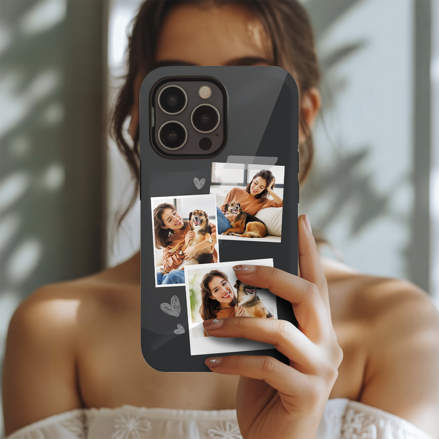 Custom Pet Photo Phone Case, Custom Dog Face Phone Case, Gift for Dog Lover, Pet Memorial, Animal Lovers TNGP024