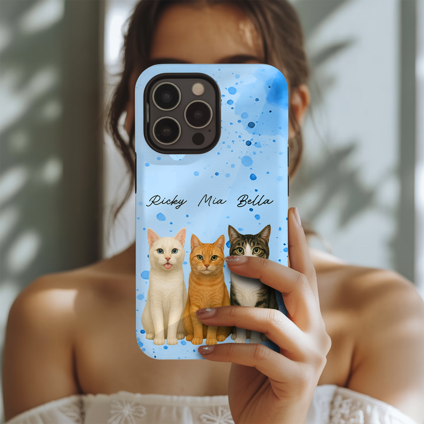 Custom Pet Cat Phone Case – Unique Cat Lover Gift – Personalized With Your Pet’s Photo Gift THUC99M16
