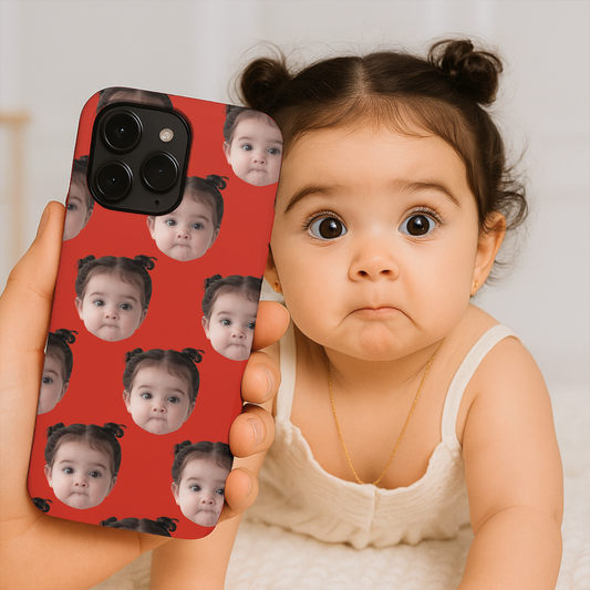 Custom Photo Baby Case – Personalized Baby Face Pattern Phone Cover, Unique Gift for Moms, Dads, and Grandparents THUC9916