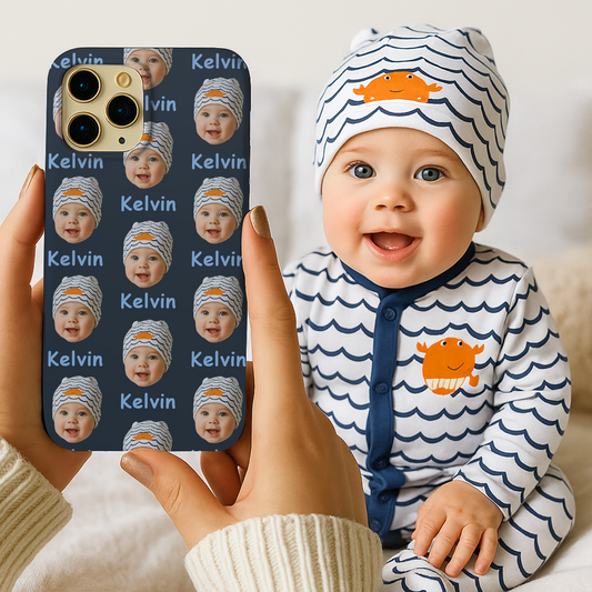 Custom Photo Baby Face Phone Case – Adorable Baby Design, Personalized Gift for Mom and Dad THUC9921