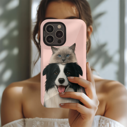 Custom Pet Cat Phone Case – Personalized Cat Portrait – Gift for Cat Lovers THUC99M01