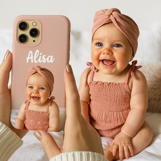 Custom Photo Baby Face Phone Cover – Cute and Funny Baby Pattern, Personalized Case for Family and Friends THUC9919