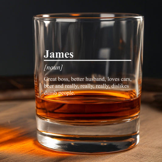 Personalized Name Definition Whiskey Glass, Gift For Friend, Gift Fos Husband, Retirement Gift TNG192