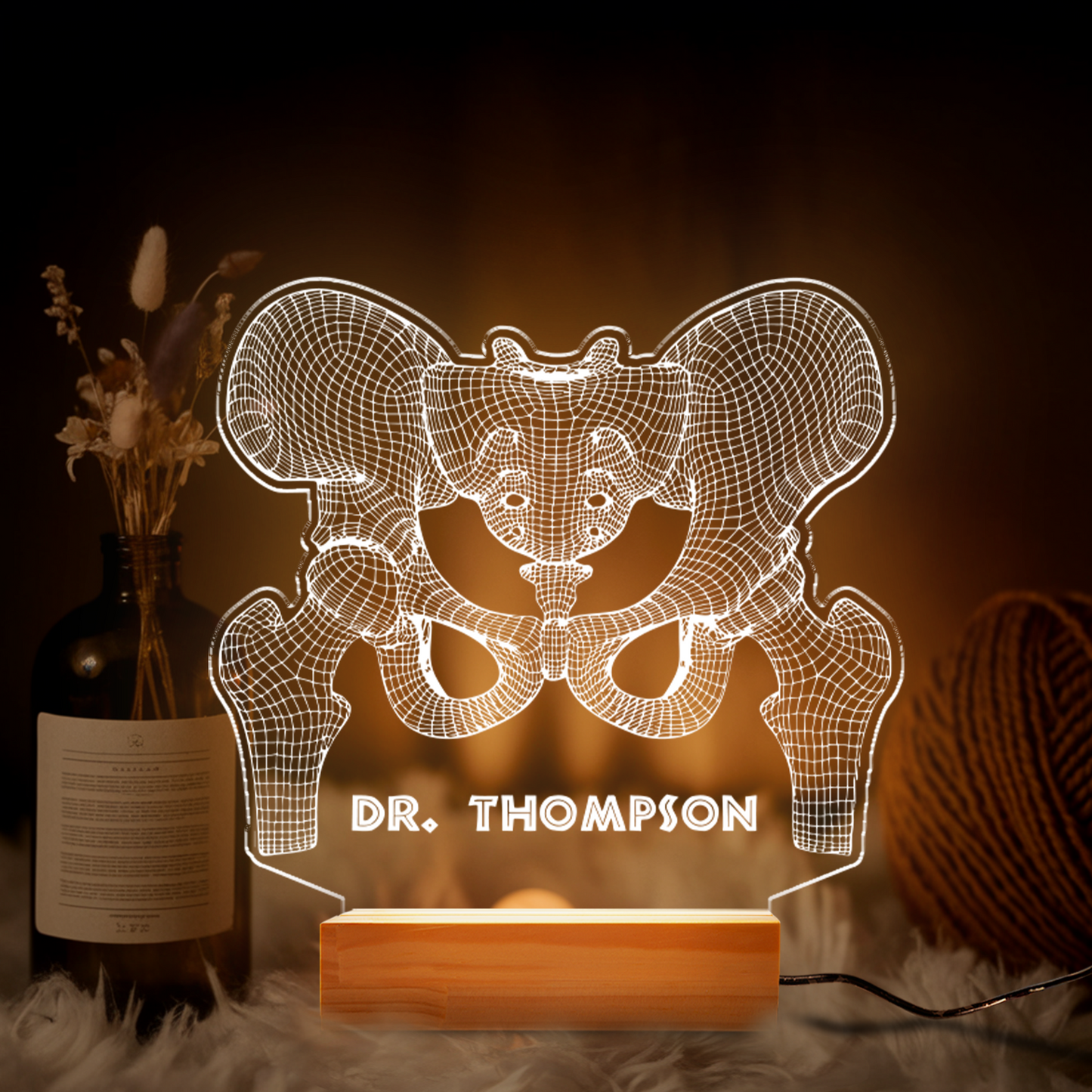 Aeluxlas Hips Bone Lamp Orthopedist Gift Hips Light Gift for Orthopedist Hips Night Lamp