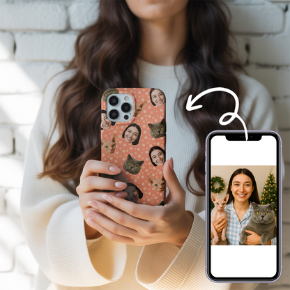 Custom Pet Cat Face Case – Personalized Cat Gift – Cute Cat Phone Cover THUC99M06