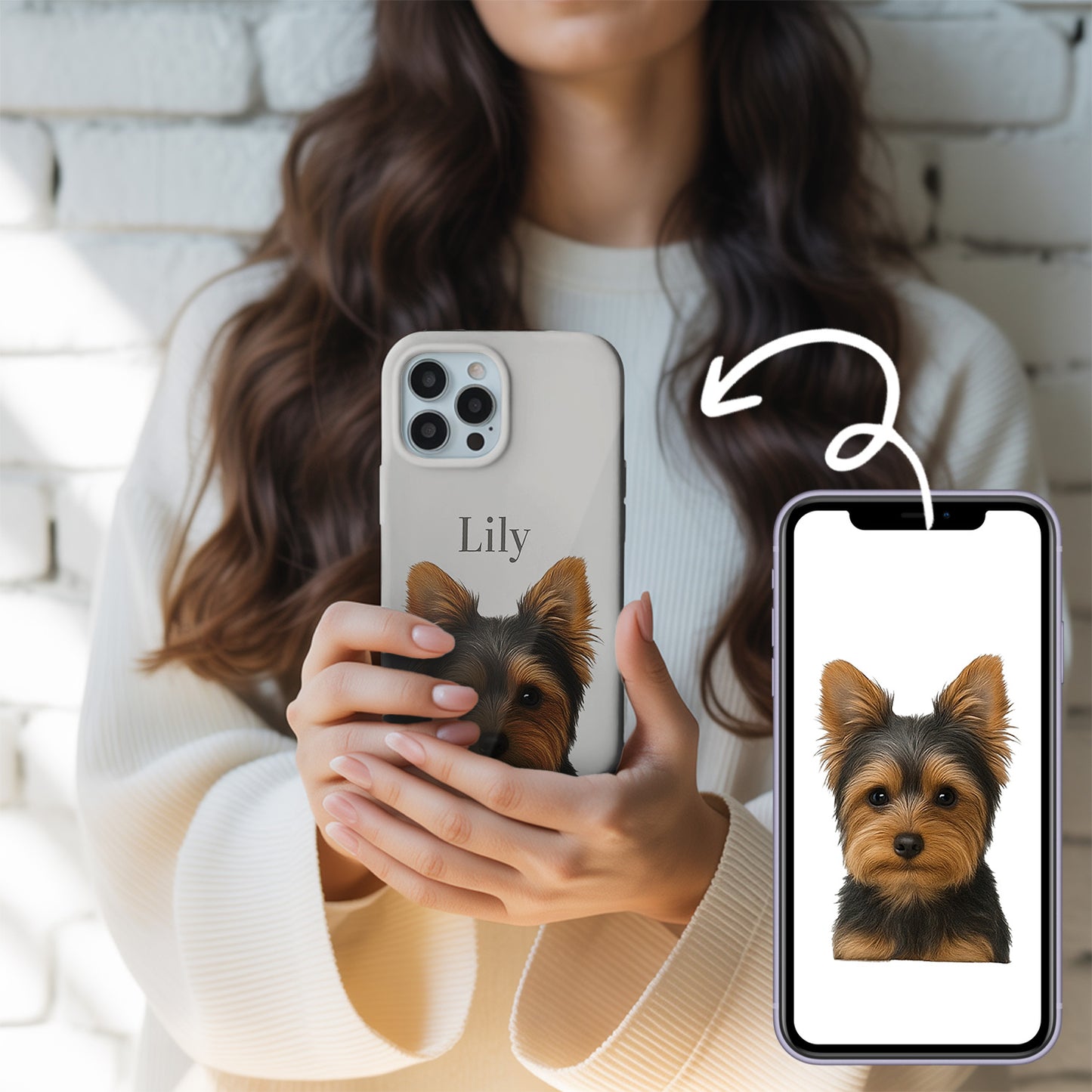 Custom Photo Pet Portrait Phone Case – Dog Face Picture Cover, Gift for Pet Owners, Memorial Keepsake THUC99