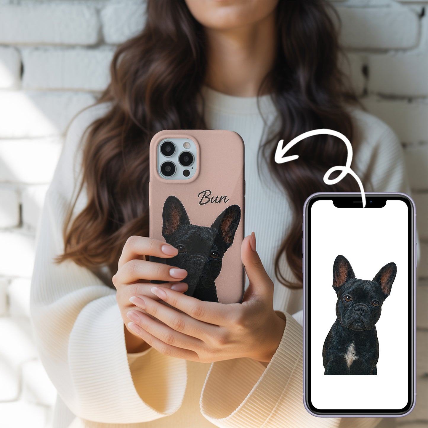 Custom Pet Face Phone Case – Dog Lover Gift, Pet Memorial, Personalized Animal Case THUC99