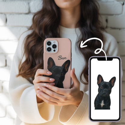 Custom Pet Face Phone Case – Dog Lover Gift, Pet Memorial, Personalized Animal Case THUC99