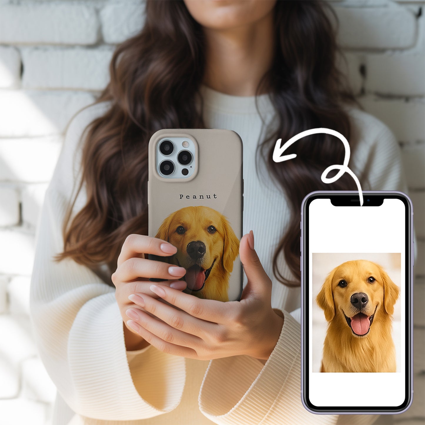 Custom Pet Photo Phone Case – Personalized Dog Face Phone Cover, Gift for Pet Lovers, Memorial KeepsakeTHUC99
