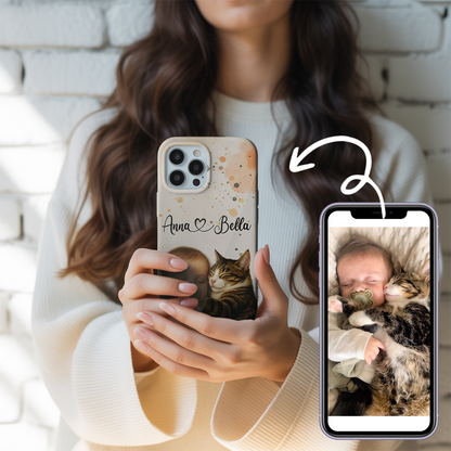 Custom Pet Cat Phone Case – Custom Cat Photo Case – Perfect for Pet Lovers THUC99M18
