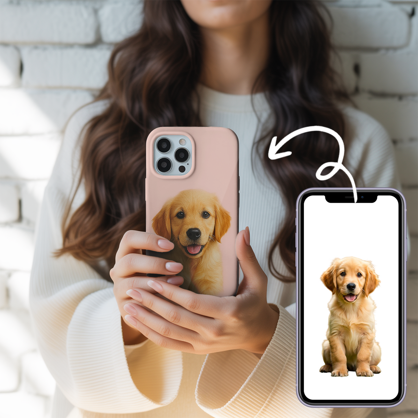 Custom Pet Photo Phone Case – Personalized Dog or Cat Memorial Gift for Pet Lovers THUC9901