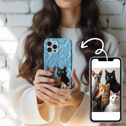 Custom Pet Cat Photo Phone Case – Custom Photo Unique Gift for Cat Mom or Dad THUC99M09