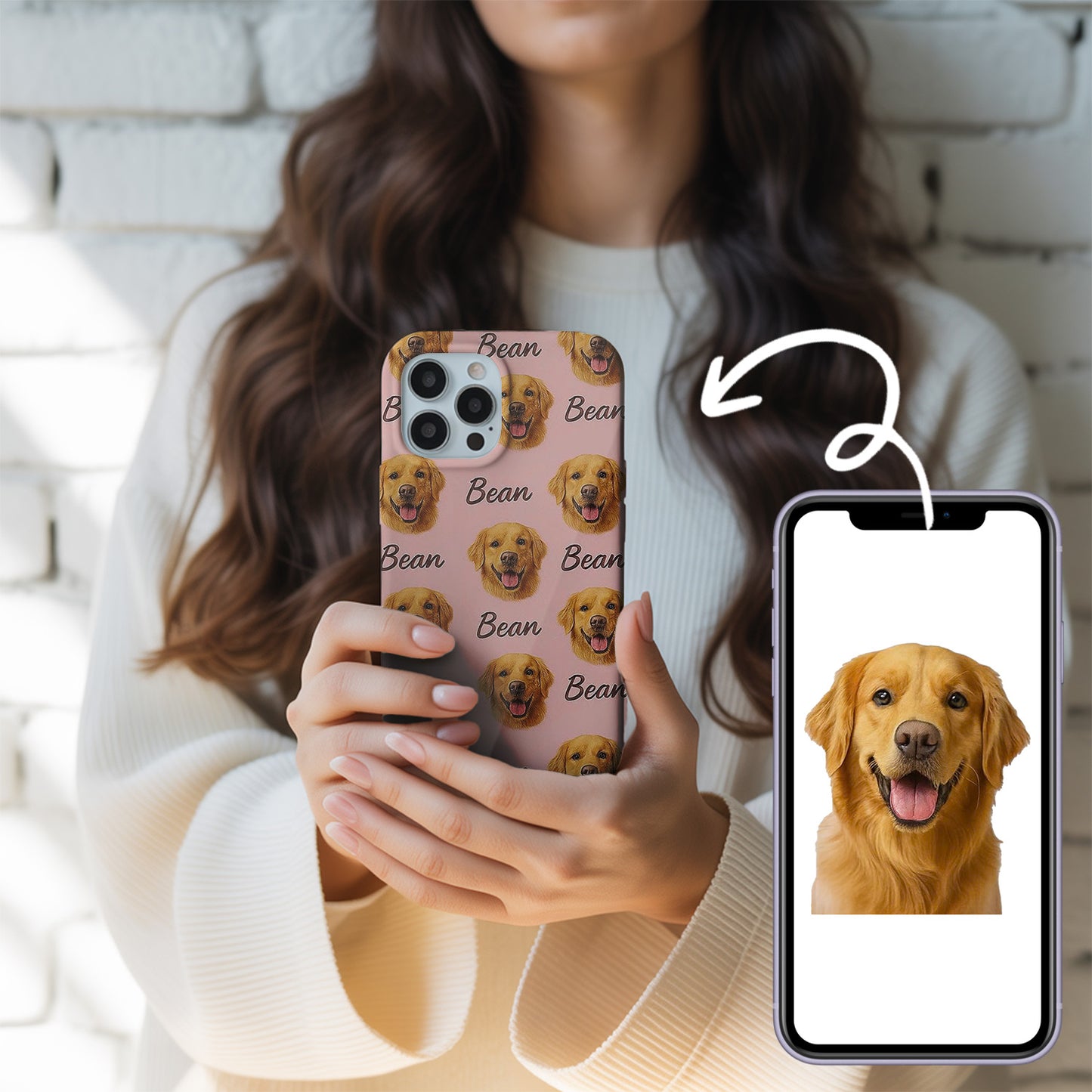 Custom Pet Photo Phone Case – Gift for Pet Parents, Dog and Cat Photo Case THUC991