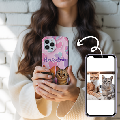 Custom Pet Cat Phone Case – Custom Photo Design Gift – Personalized Cat Face Cover THUC99M19