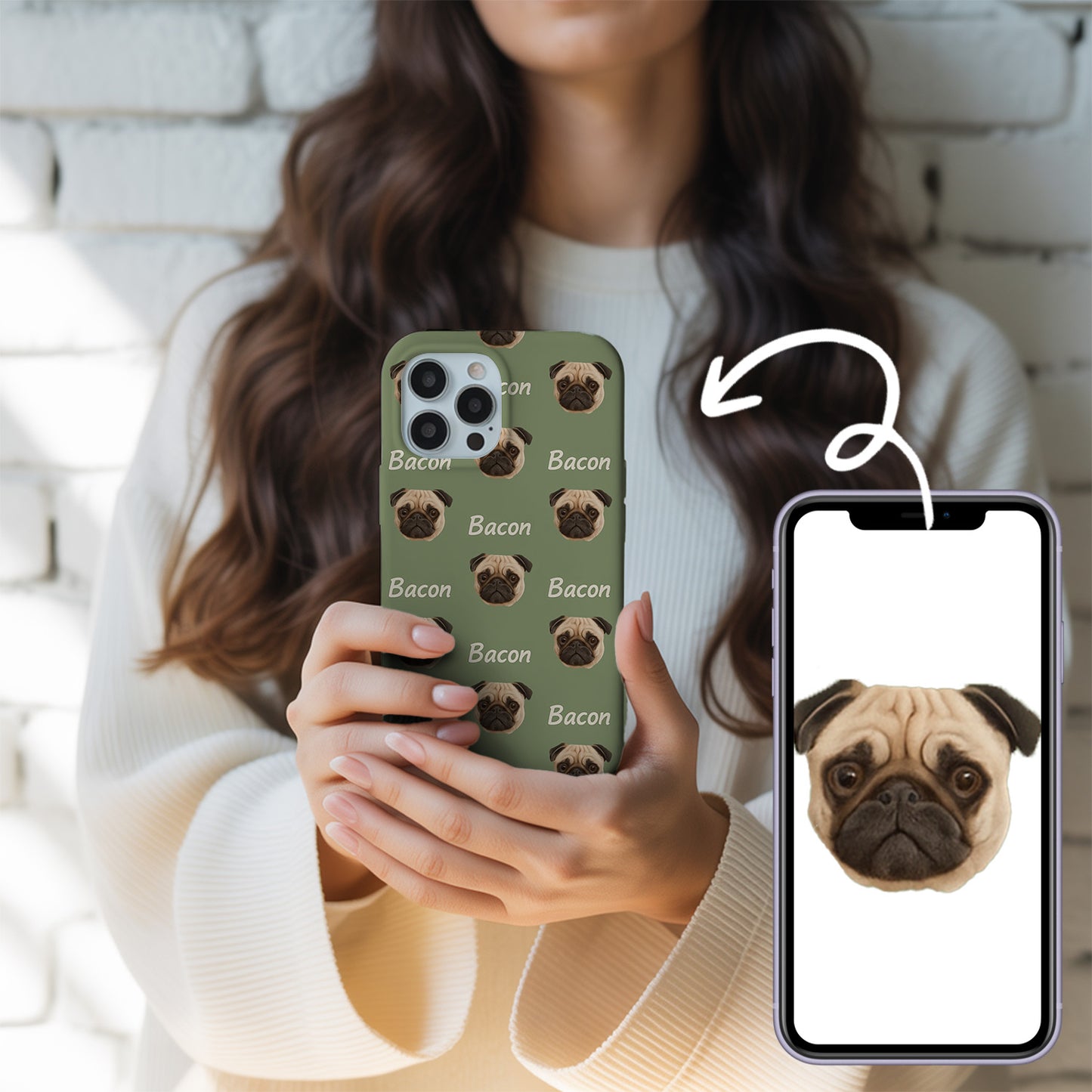 Custom Pet Phone Case – Upload Pet Photo, Personalized Phone Cover for Pet Owners THUC994