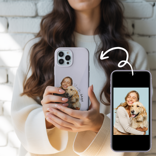 Custom Pet Photo Phone Case, Custom Dog Face Phone Case, Gift for Dog Lover, Pet Memorial, Animal Lovers TNGP001
