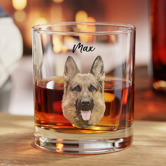 Custom Photo Dog Whiskey Glass – Personalized Dog Cat Wine Glass And Pint Glass Memorial Gifts for Pet Owners THUC99WI06