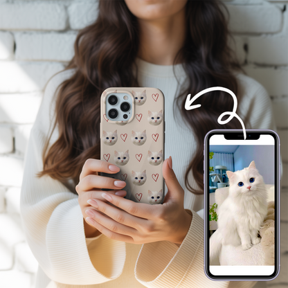 Custom Pet Cat Phone Case – Cat Owner Gift – Personalized Pet Keepsake THUC99M20