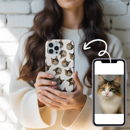 Custom Pet Cat Photo Phone Case – Personalized Cat Design – Pet Lover Accessory THUC99M04