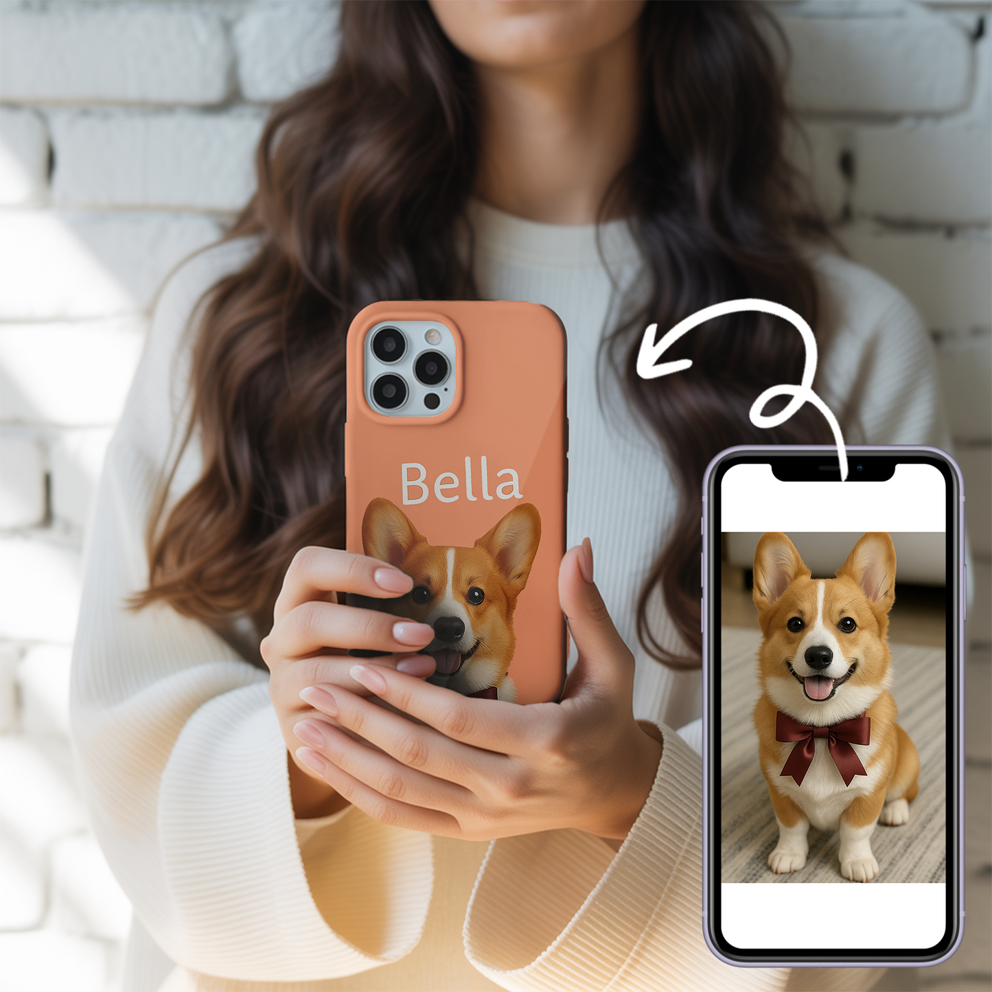 Custom Pet Photo Phone Case – Personalized Gift for Dog Moms & Cat Dads THUC9908