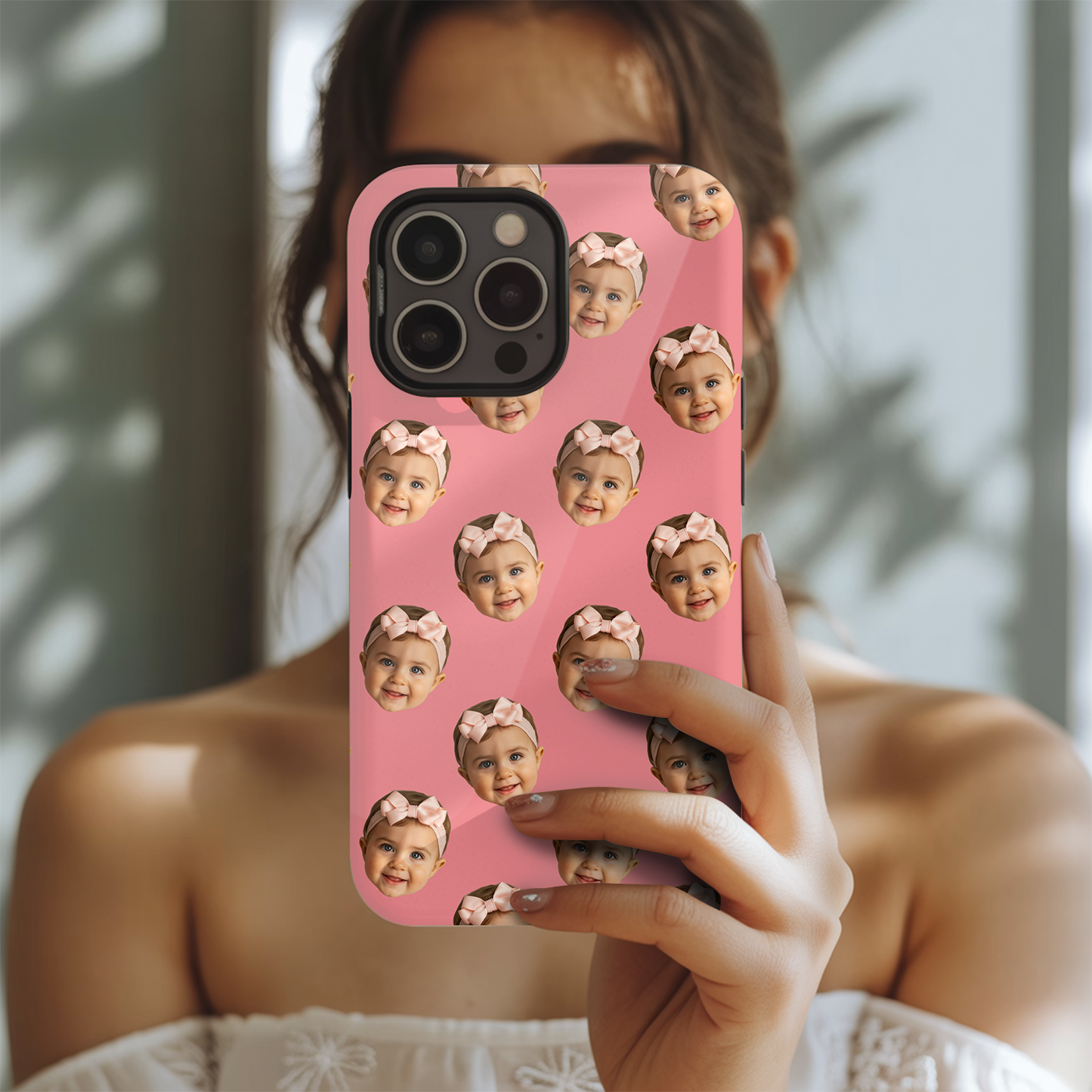 Custom Baby Face Phone Case – Create a Unique Pattern Using Your Baby’s Picture, Perfect Keepsake Gift for New Parents THUC9912