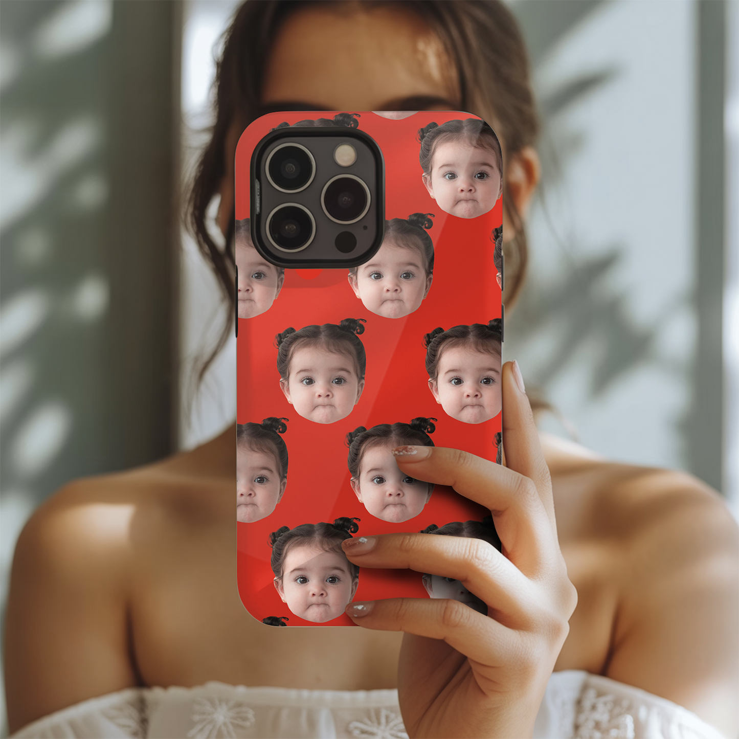 Custom Photo Baby Case – Personalized Baby Face Pattern Phone Cover, Unique Gift for Moms, Dads, and Grandparents THUC9916