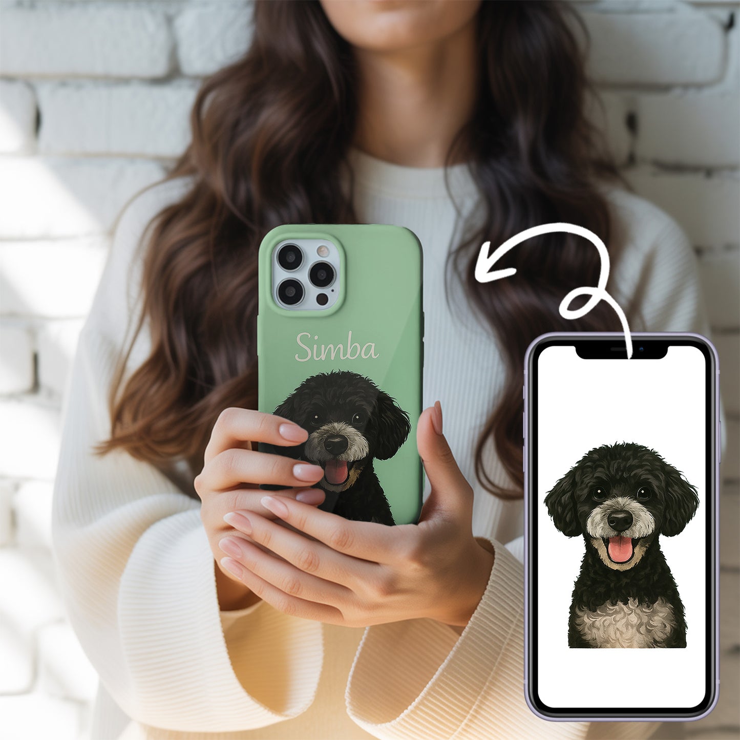 Custom Pet Face Phone Case – Personalized Dog Picture Case, Pet Lover Gift, Animal Memorial