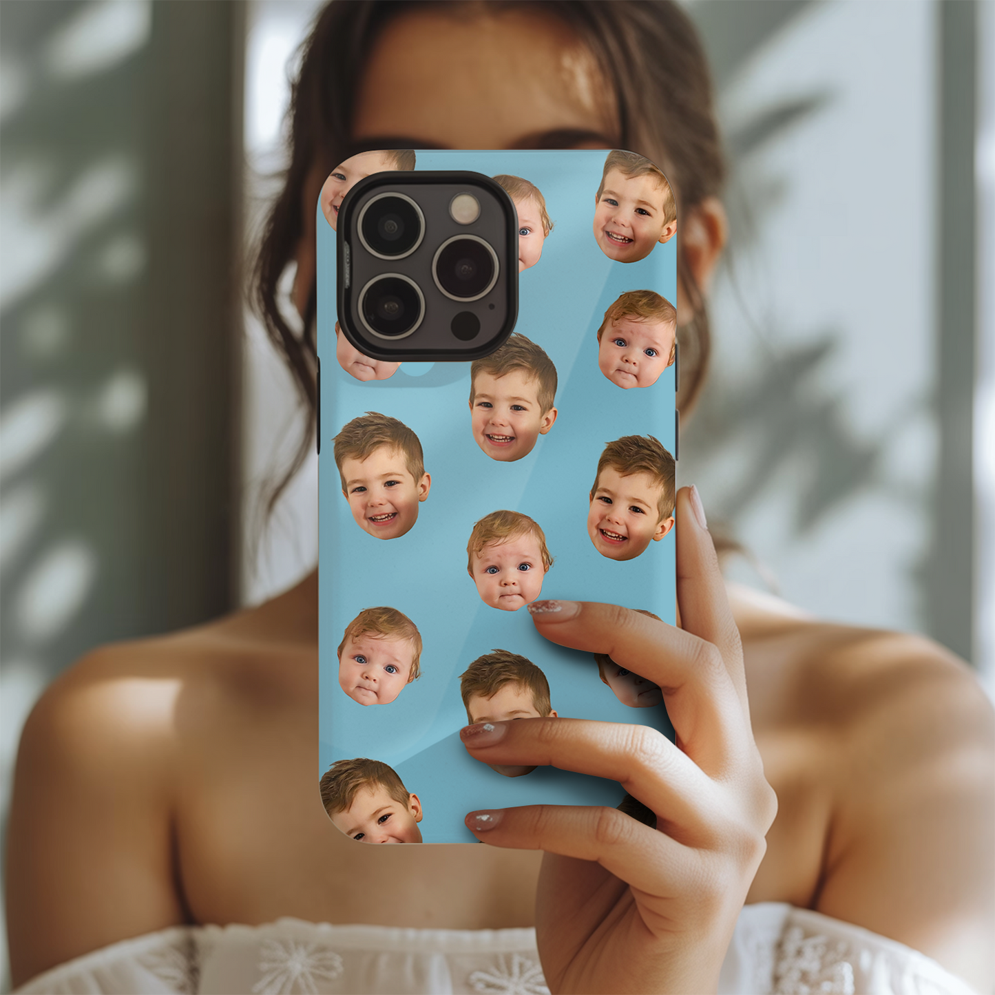 Custom Photo Baby Face Phone Cover – Cute and Funny Baby Pattern, Personalized Case for Family and Friends THUC9918