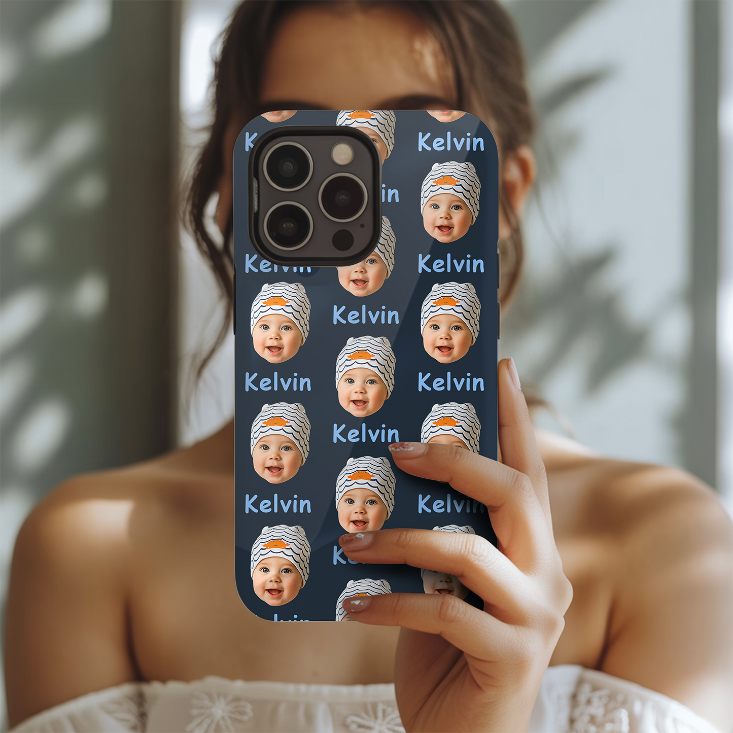 Custom Photo Baby Face Phone Case – Adorable Baby Design, Personalized Gift for Mom and Dad THUC9921