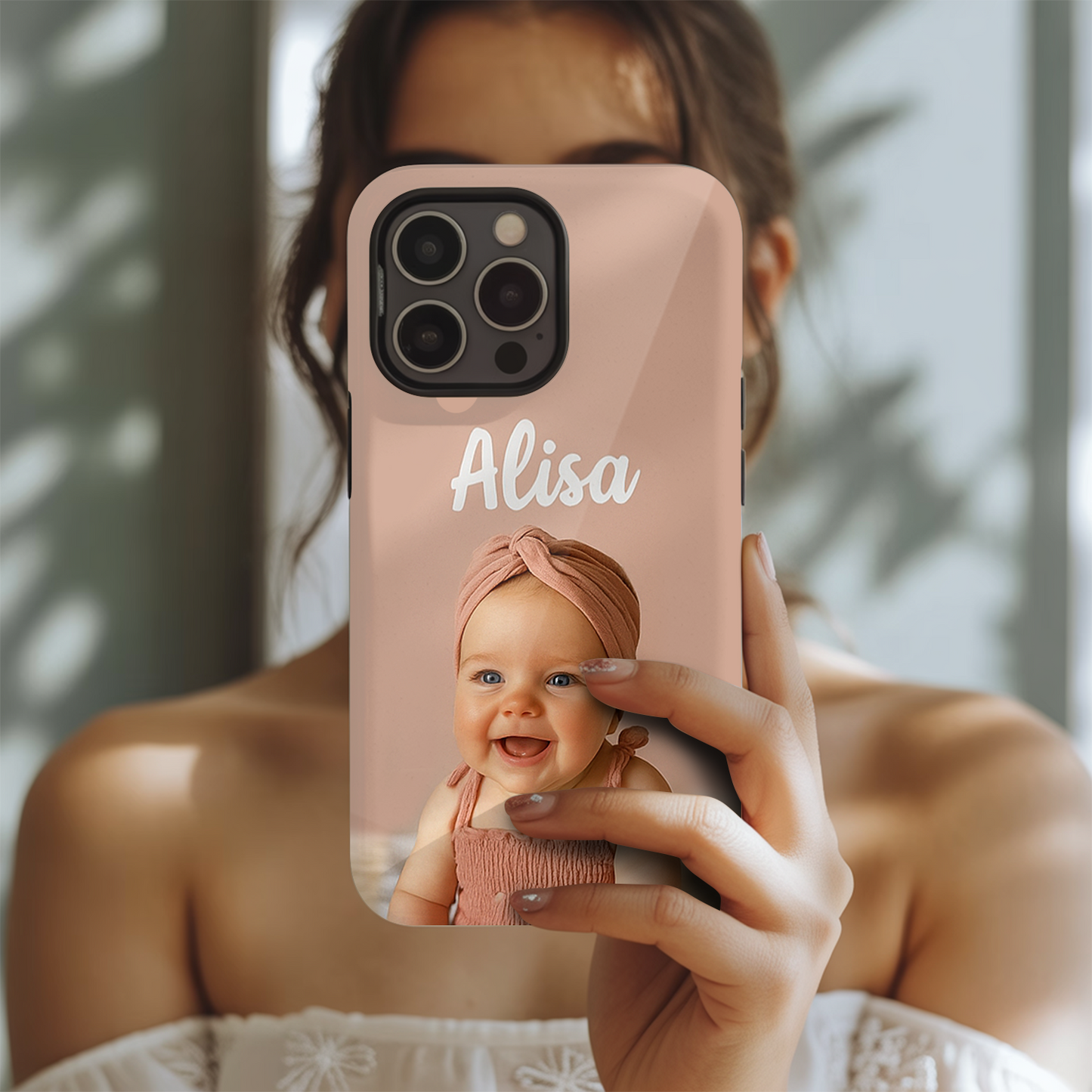Custom Photo Baby Face Phone Cover – Cute and Funny Baby Pattern, Personalized Case for Family and Friends THUC9919