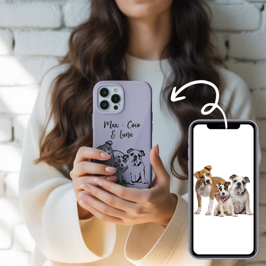 Custom Pet Photo Phone Case, Custom Dog Face Phone Case, Gift for Dog Lover, Pet Memorial, Animal Lovers TNGP020