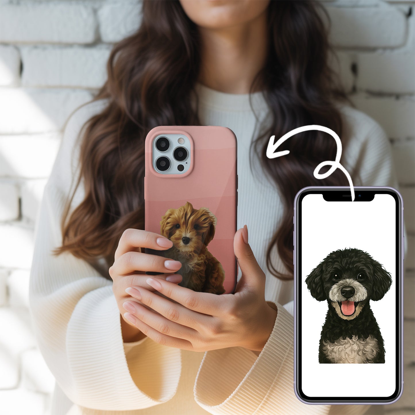Custom Pet Picture Phone Case – Personalized Dog Lover Gift, Animal Memorial Phone Cover Pet Memorial, Animal Lovers