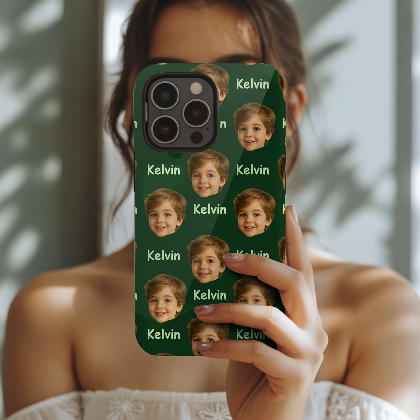Custom Photo Baby Face Case – Personalized Pattern Phone Case with Baby's Picture, Great for Baby Shower Gifts THUC9917
