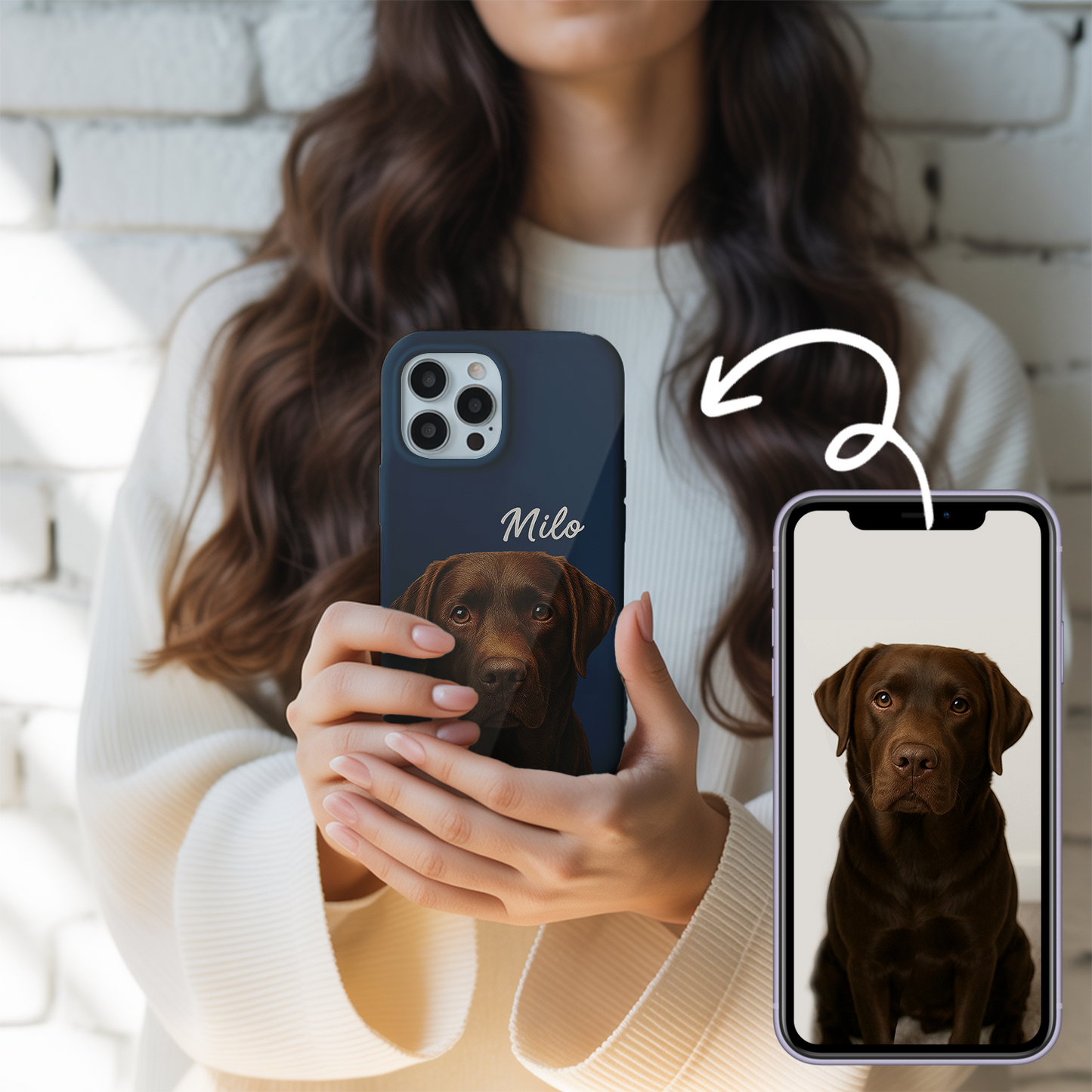 Custom Pet Face Phone Case – Personalized Animal Lover Gift, Dog or Cat Tribute Phone Cover THUC9902