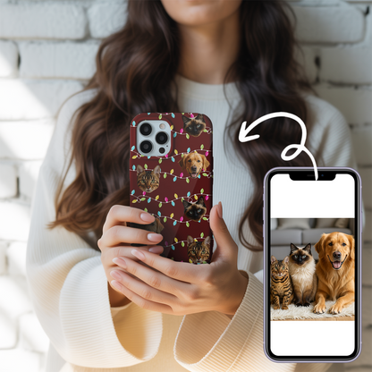 Custom Pet Cat Portrait Phone Case – Memorial Gift for Cat Owners – Custom Cat Art Gifts THUC99M05