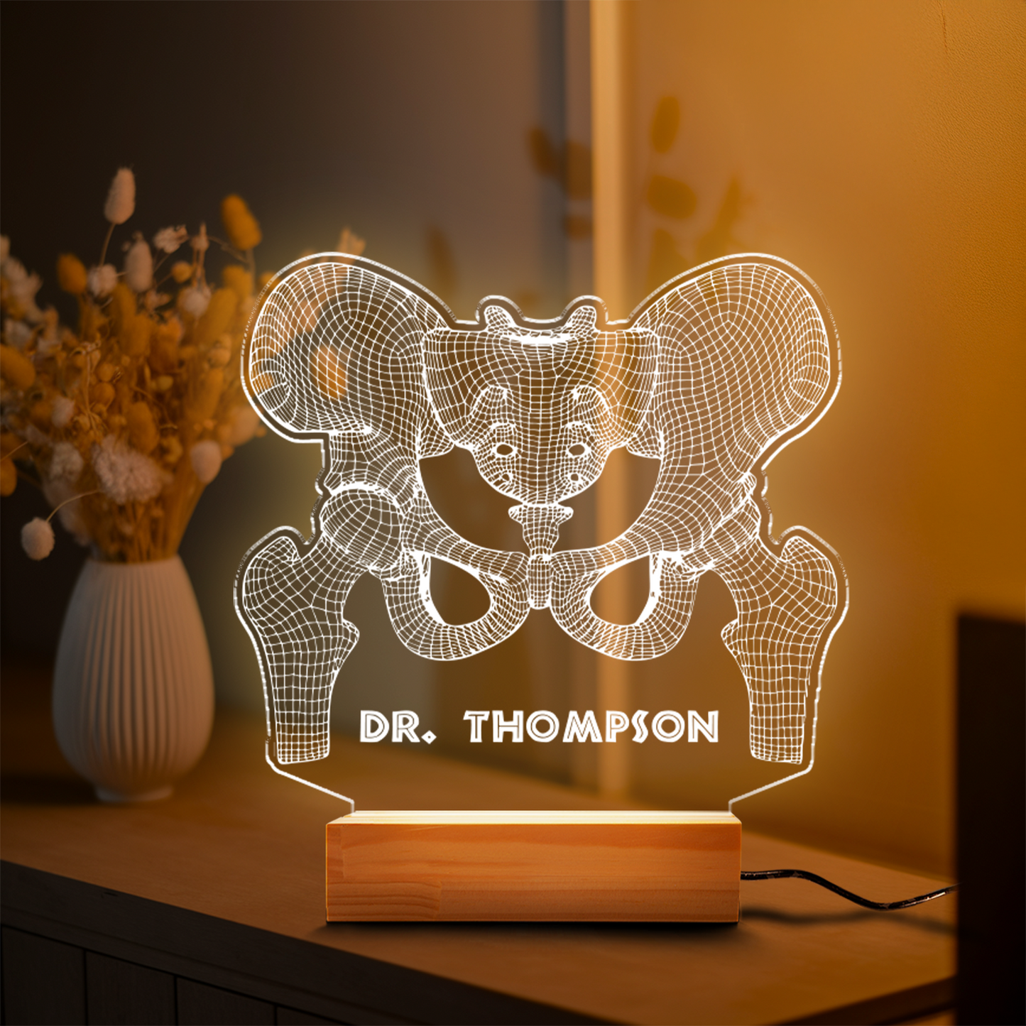 Aeluxlas Hips Bone Lamp Orthopedist Gift Hips Light Gift for Orthopedist Hips Night Lamp