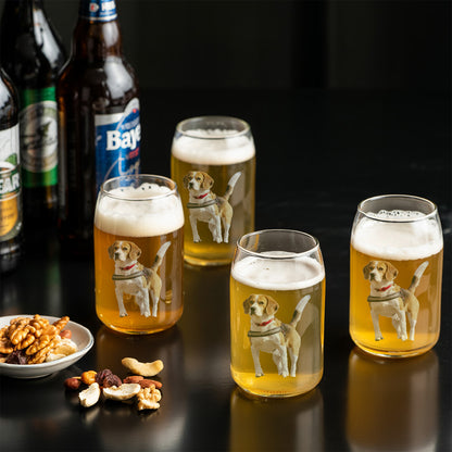 Custom Photo Pet Beer Glass, Personalized Gift for Pet Owners, Photo Beer Glass, Glass with Your Dog's Photo TNG169