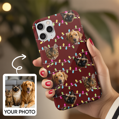 Custom Pet Cat Portrait Phone Case – Memorial Gift for Cat Owners – Custom Cat Art Gifts THUC99M05