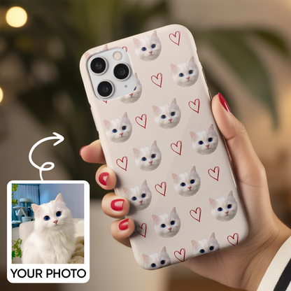 Custom Pet Cat Phone Case – Cat Owner Gift – Personalized Pet Keepsake THUC99M20