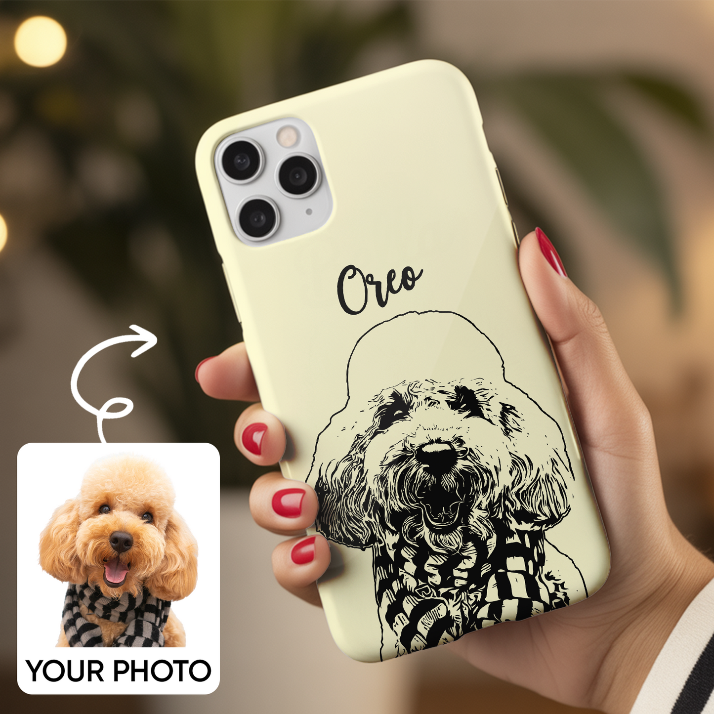 Custom Pet Photo Phone Case, Custom Dog Face Phone Case, Gift for Dog Lover, Pet Memorial, Animal Lovers TNGP017
