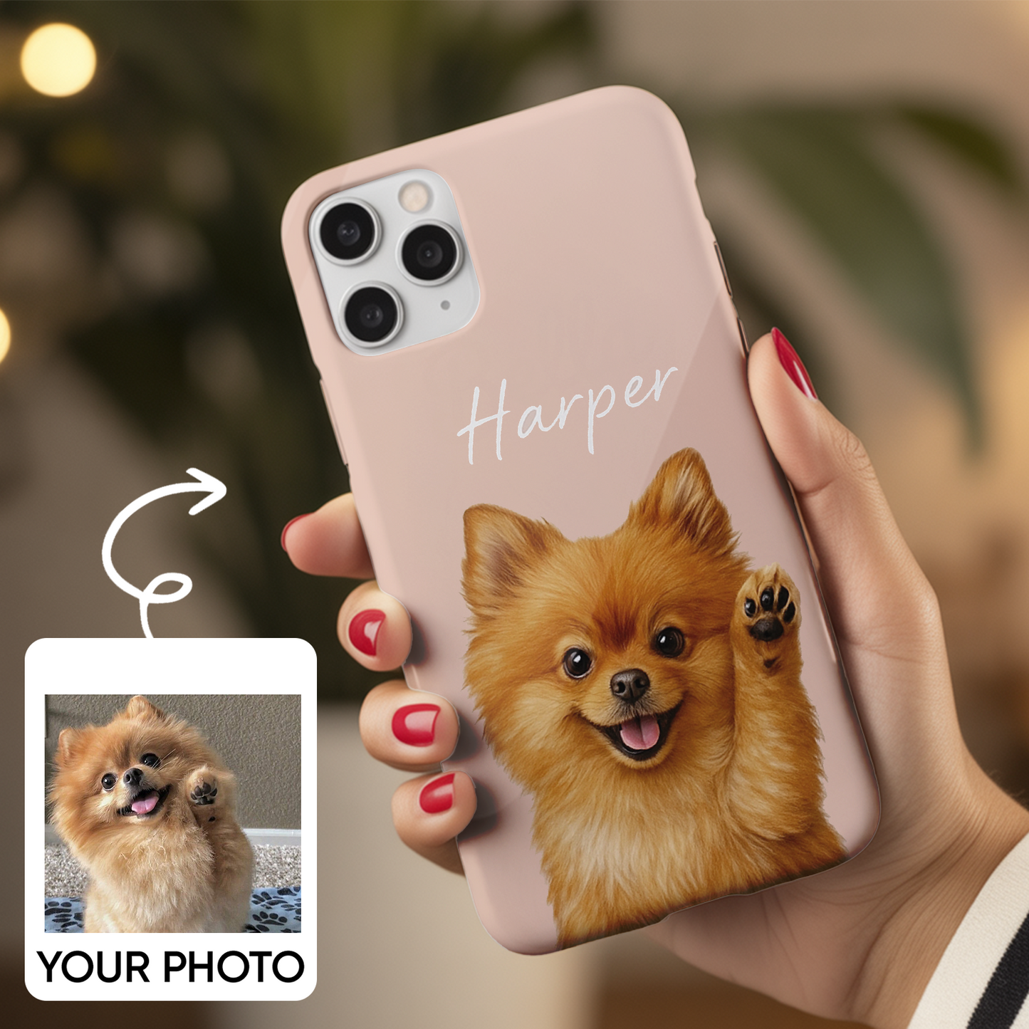 Custom Pet Design Phone Case – Gift for Pet Parents, Dog and Cat Photo Case THUC9910