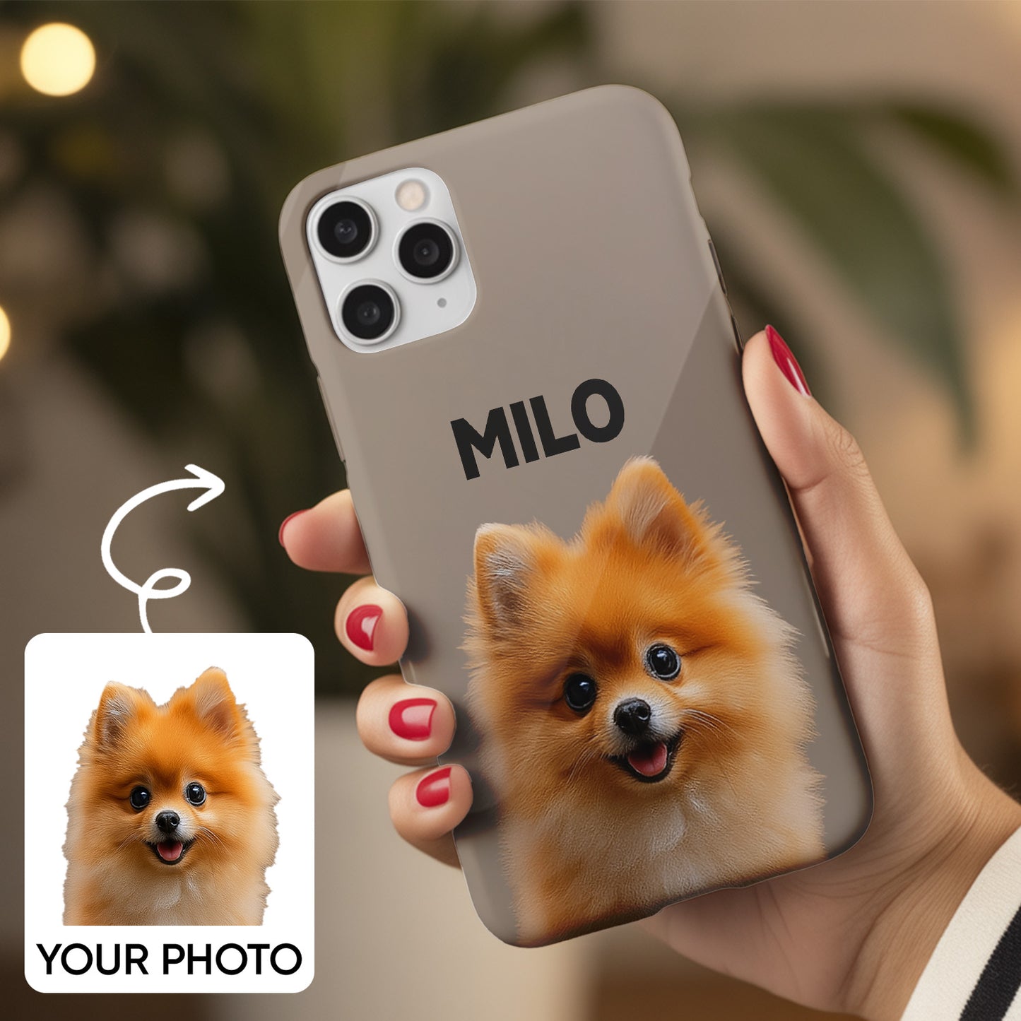 Custom Photo Dog Case – Personalized Photo Phone Case, Pet Memorial Gift, Animal Lover AccessoriesTHUC99
