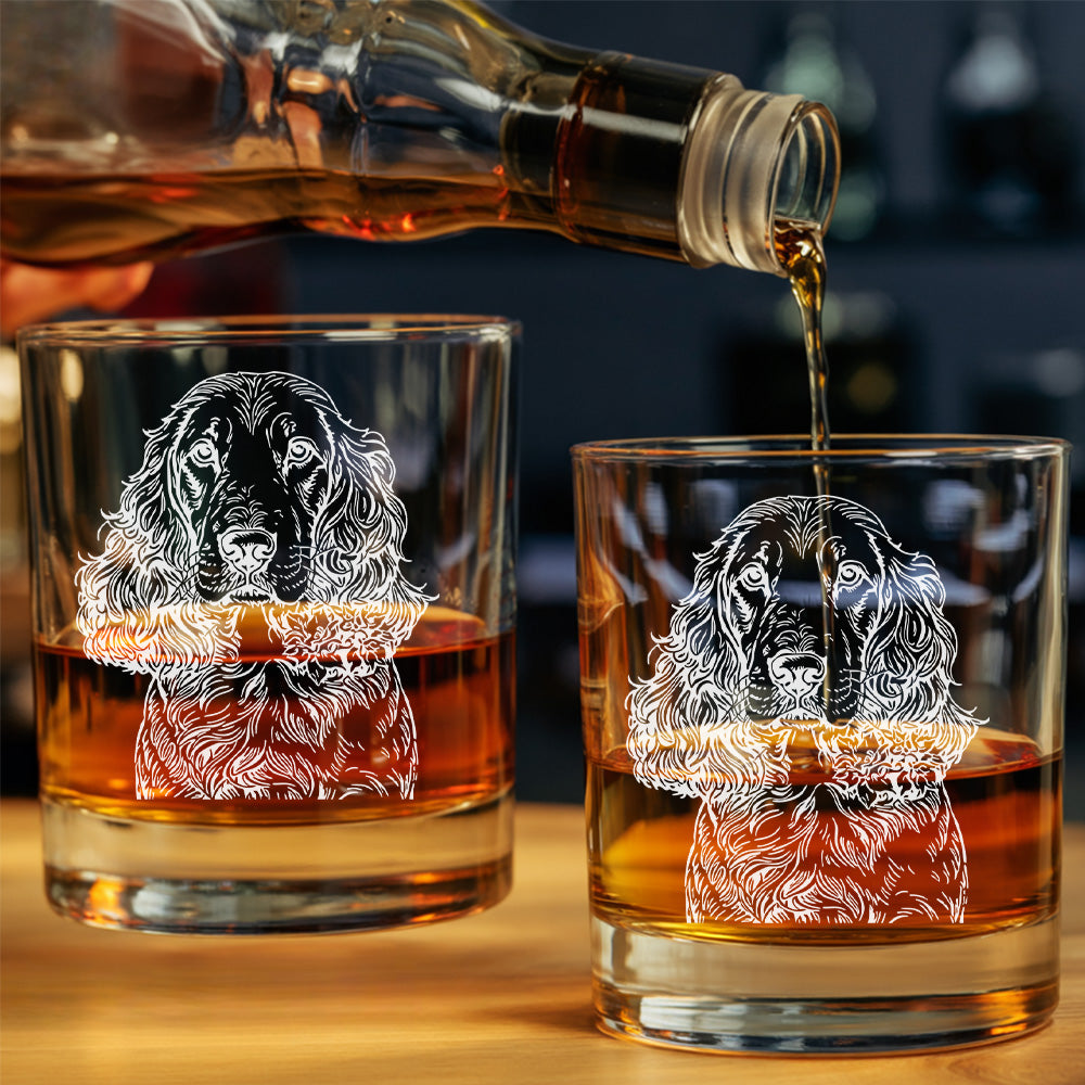 Custom Dog Photo Whiskey Glass 11oz – Personalized Pet Name Gift for Dog Lovers, Moms & Dads THUC99WP07