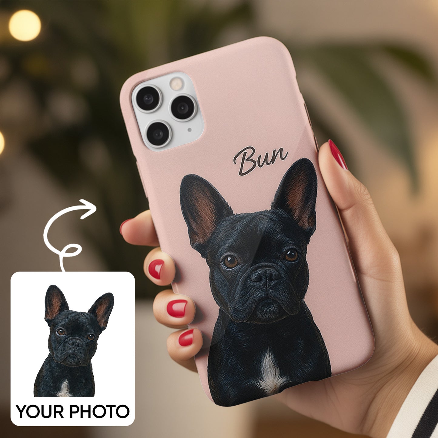 Custom Pet Face Phone Case – Dog Lover Gift, Pet Memorial, Personalized Animal Case THUC99