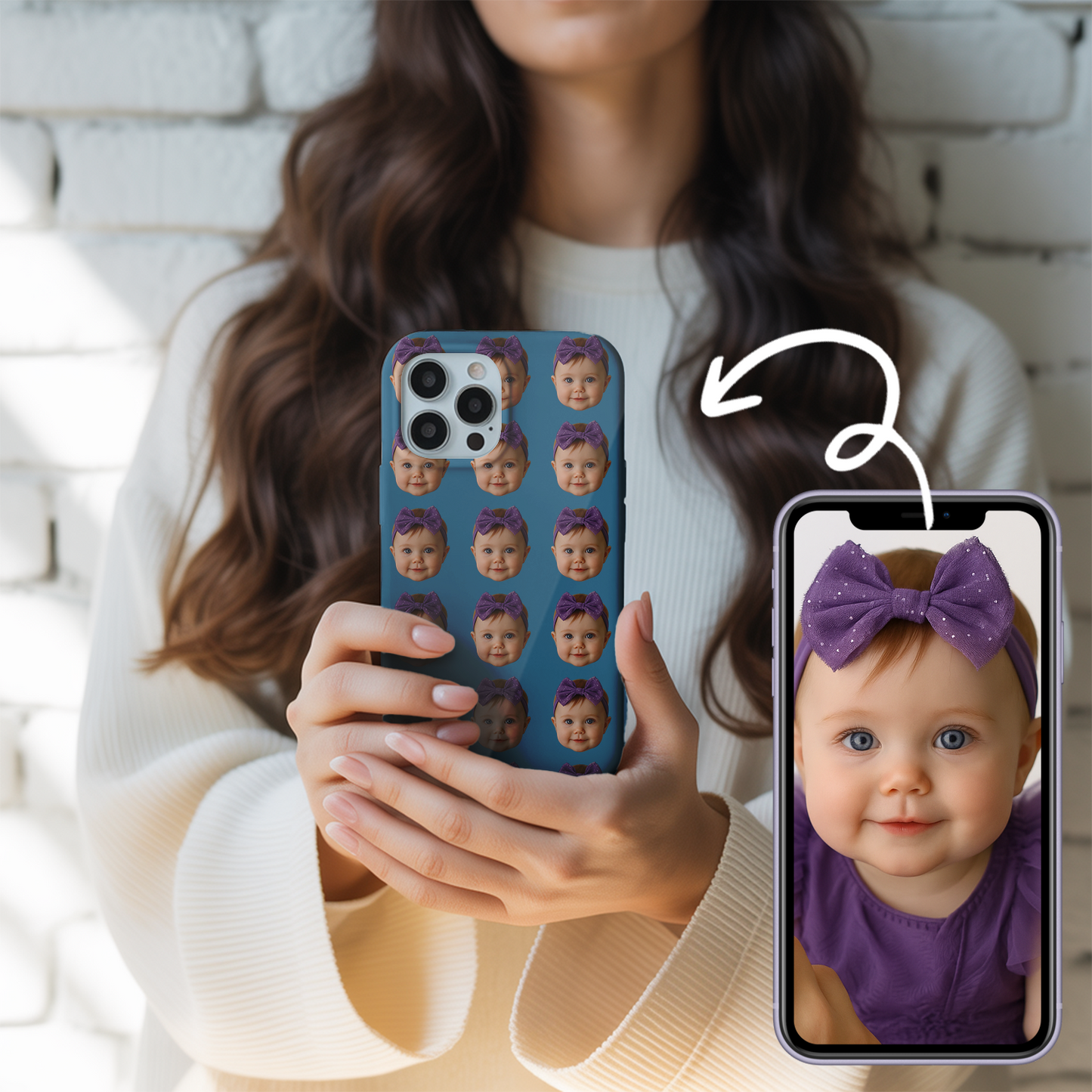 Custom Photo Baby Face Case – Personalized Cute Baby Cover, Funny Gift for Parents and Grandparents THUC9920