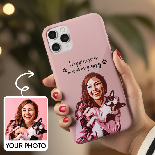 Custom Pet Photo Phone Case, Custom Dog Face Phone Case, Gift for Dog Lover, Pet Memorial, Animal Lovers TNGP025