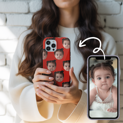 Custom Photo Baby Case – Personalized Baby Face Pattern Phone Cover, Unique Gift for Moms, Dads, and Grandparents THUC9916
