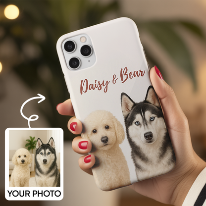 Custom Pet Printed Phone Case – Personalized Dog or Cat Gift for Animal Lovers THUC9907