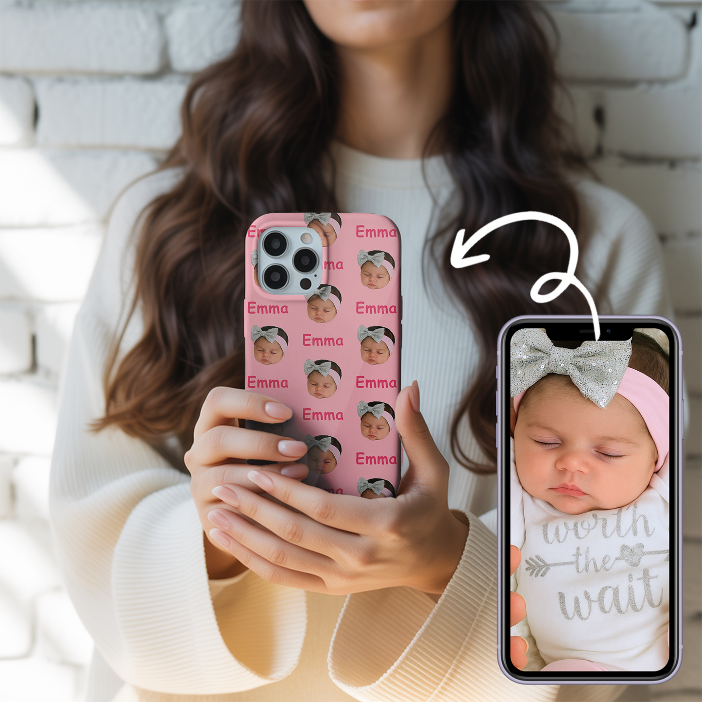 Custom Photo Baby Face Phone Cover – Baby Pattern, Custom Case Gift THUC9923